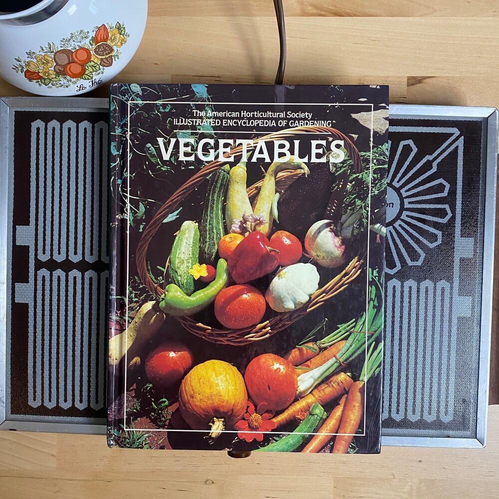 Vintage 1980 Illustrated Encyclopedia of Gardening Vegetables Hardcover Book